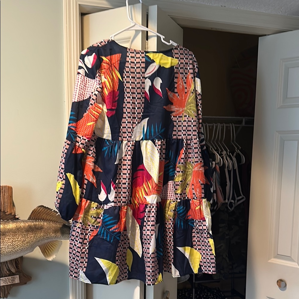 Colorful Patterned Dress - Picture 2 of 4